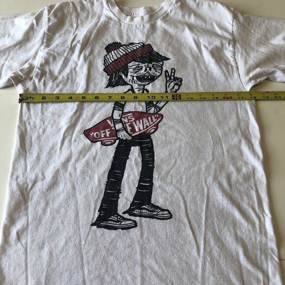 Vans off the wall Mens Tee Shirt Skater Graphic White Medium - Picture 5 of 9